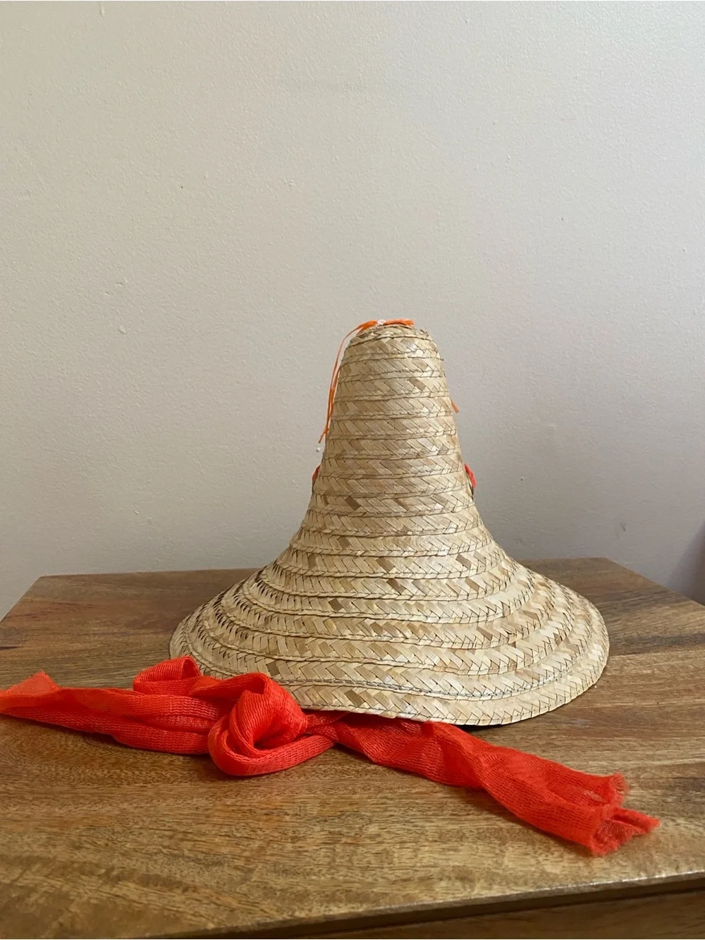 VTG Kitsch Straw Hat Ladies Face Palm Springs - Picture 3 of 9